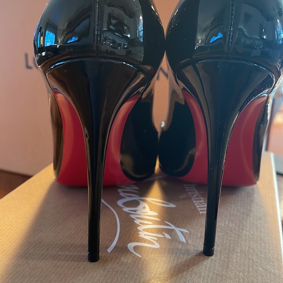 Christian Louboutin So Kate 120 Black Patent Leather Stiletto Heel Pumps 37.5 - Picture 9 of 9